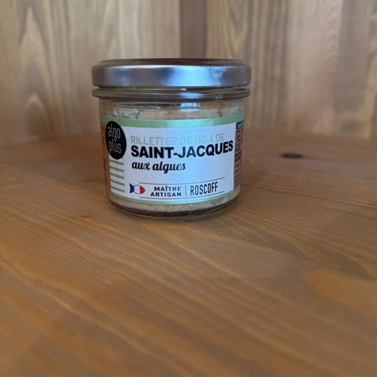 Rillettes de noix de Saint-Jacques aux algues — produit artisanal du terroir français, Origine France