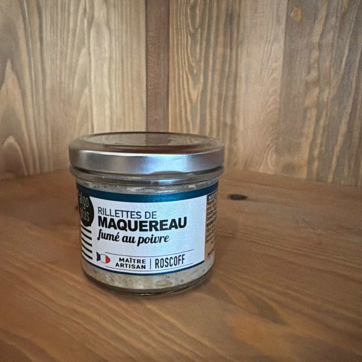 Rillettes de maquereau fumé au poivre — produit artisanal du terroir français, Origine France