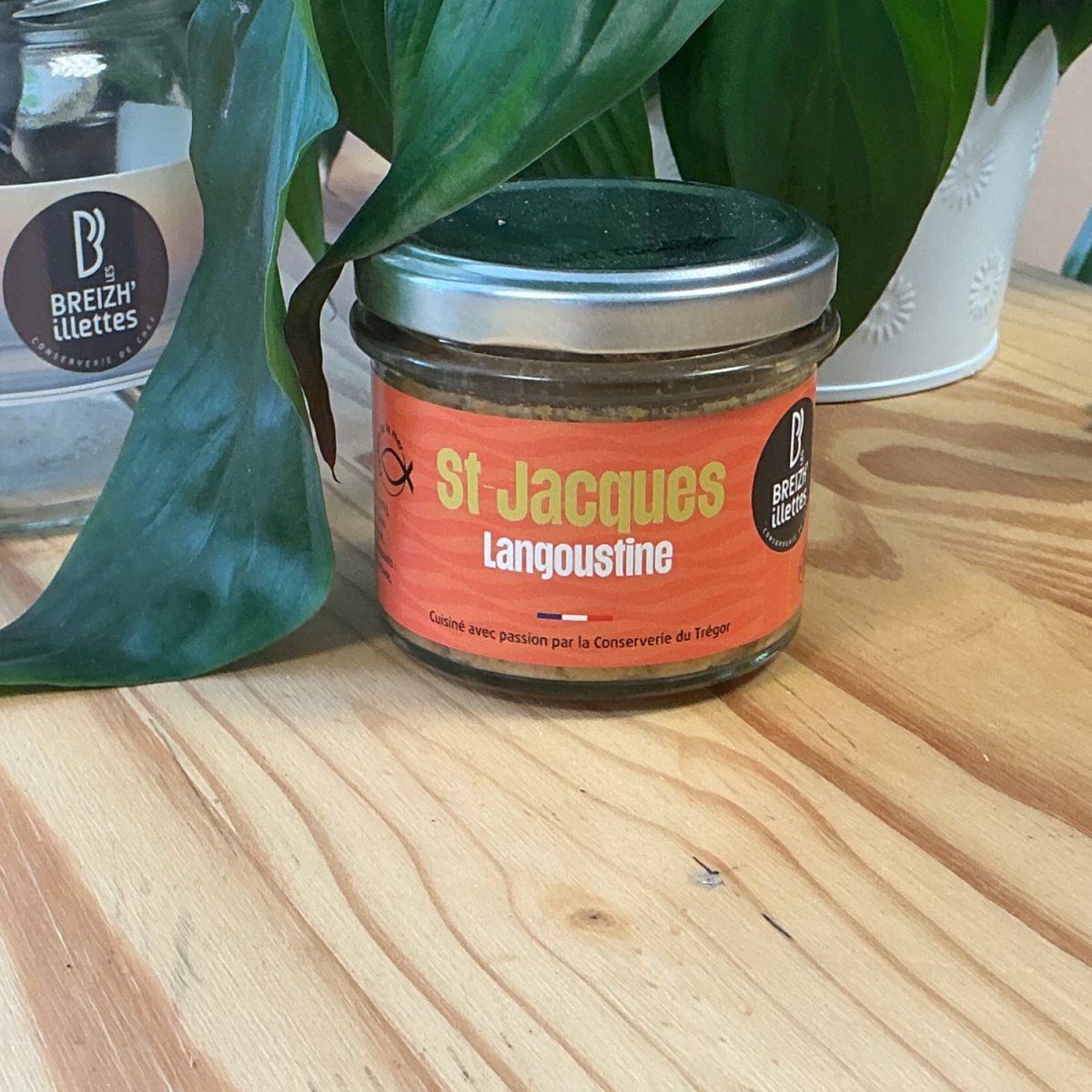 Rillettes de Saint-Jacques et langoustine — produit artisanal du terroir français, Origine France