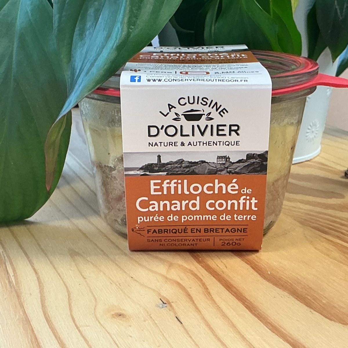 Effiloché de canard confit, purée de pomme de terre — produit artisanal du terroir français, Origine France