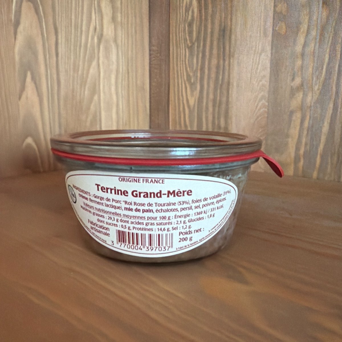 Terrine Grand-Mère — produit artisanal du terroir français, Origine France