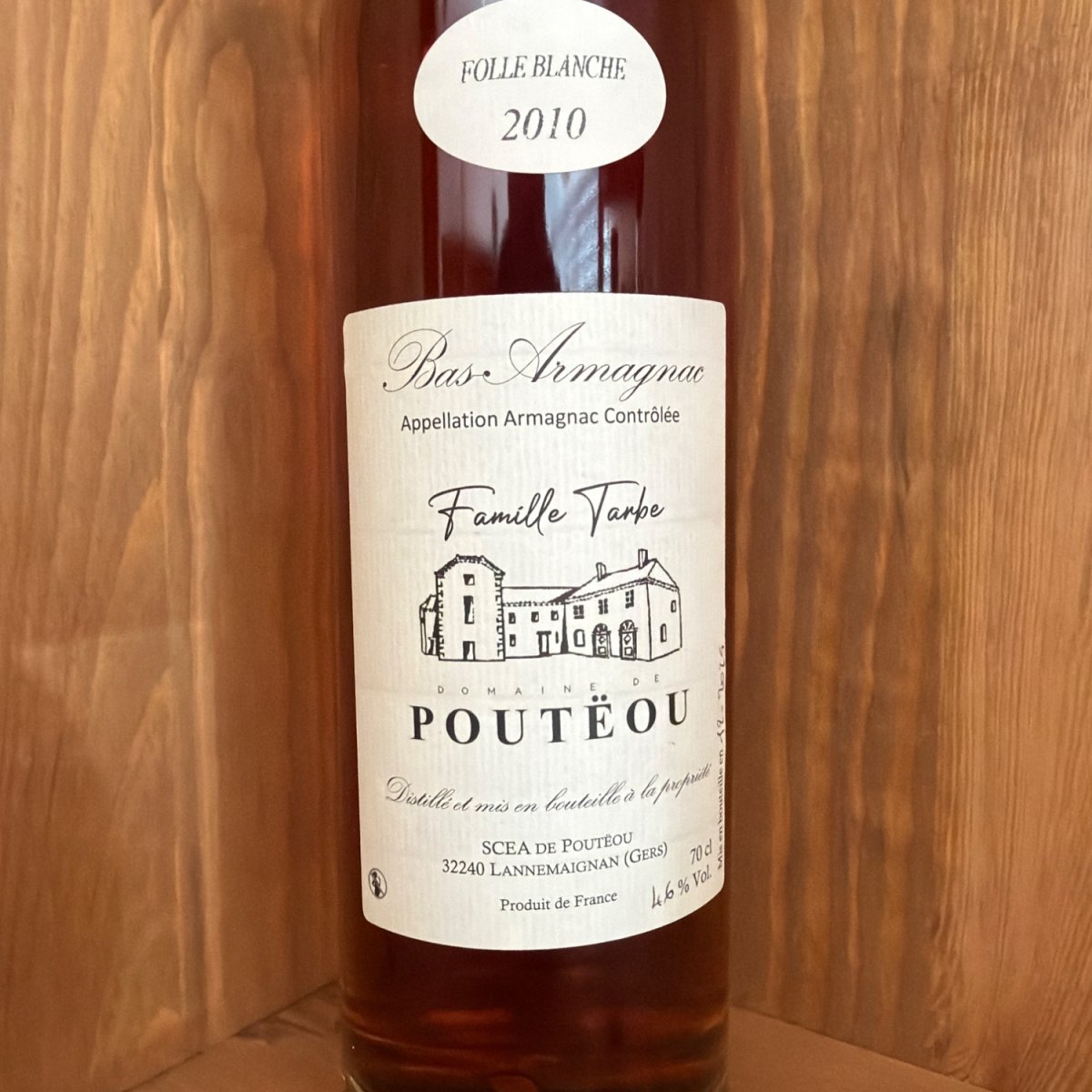 Bas-Armagnac Folle Blanche 2010 – Domaine de Poutëou — produit artisanal du terroir français, Origine France